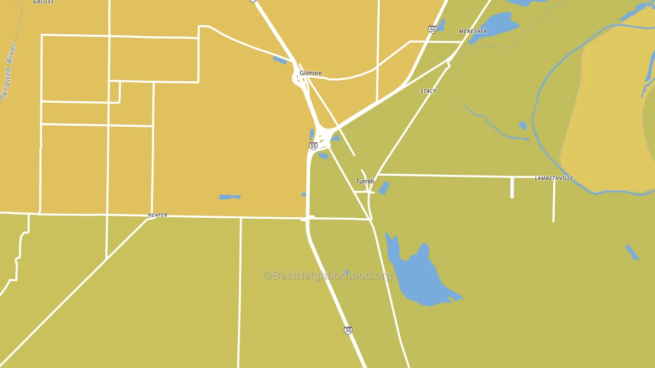 72384, AR block-group voter-turnout map