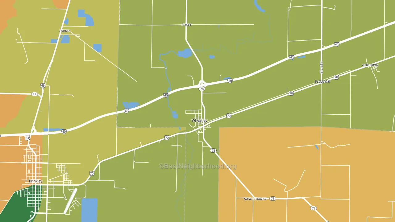 72392, AR block-group voter-turnout map