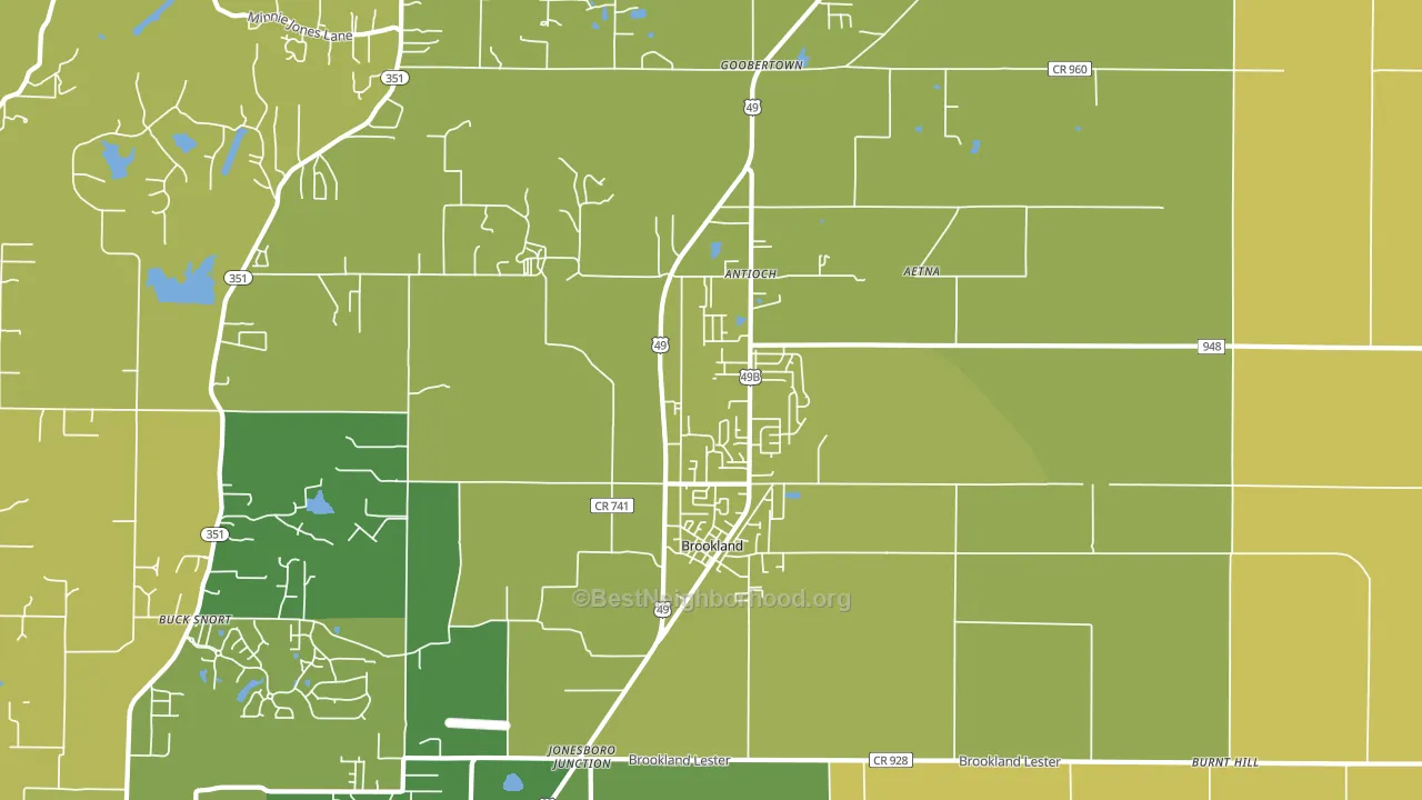 72417, AR block-group voter-turnout map