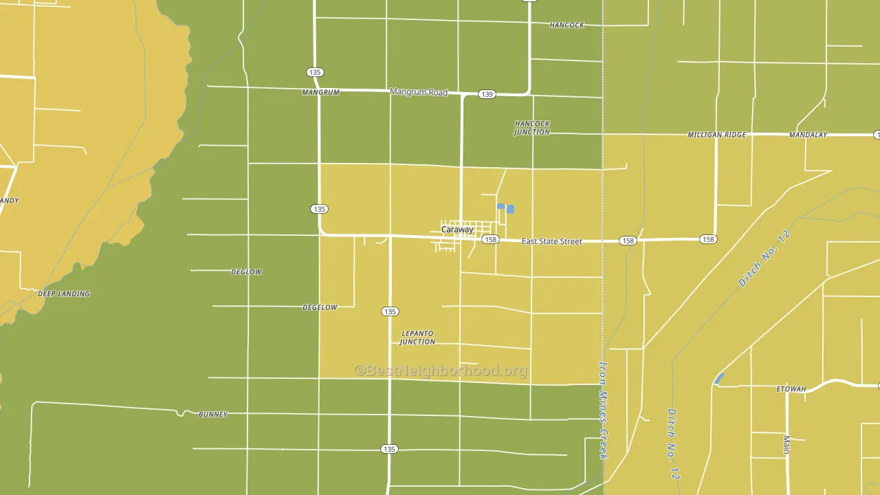 72419, AR block-group voter-turnout map