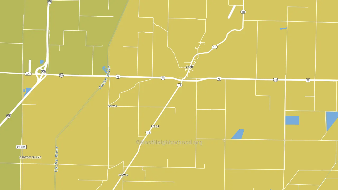 72421, AR block-group voter-turnout map