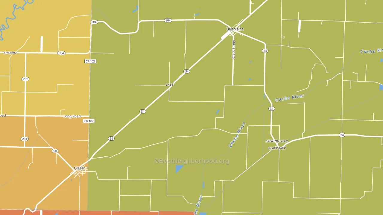 72425, AR block-group voter-turnout map