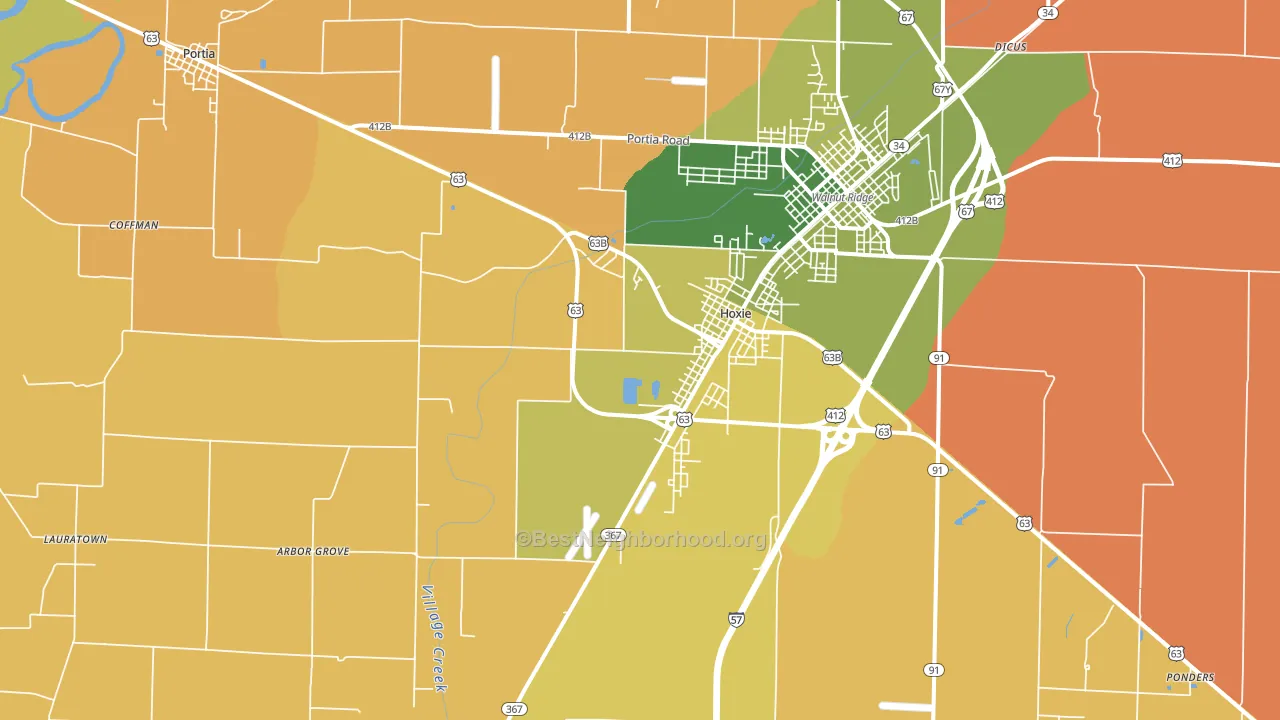 72433, AR block-group voter-turnout map