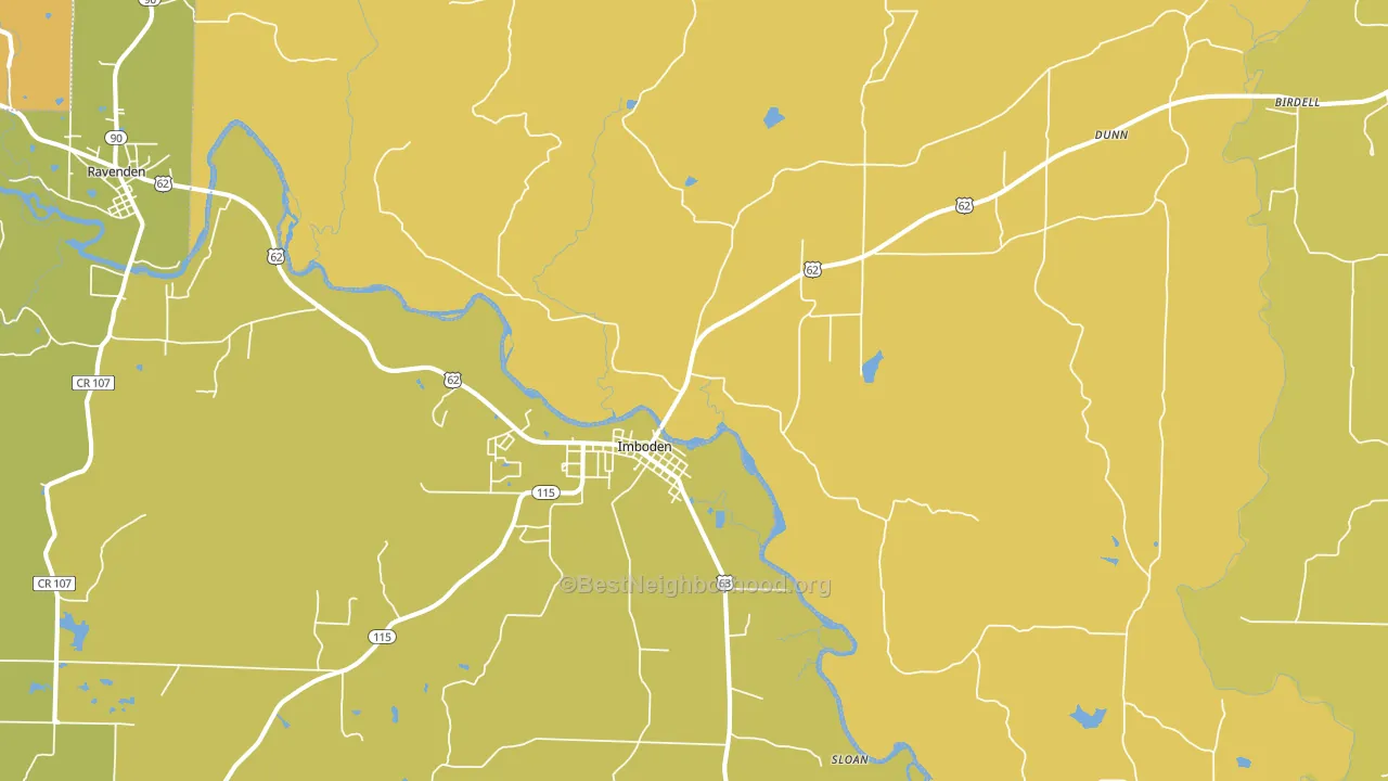 72434, AR block-group voter-turnout map