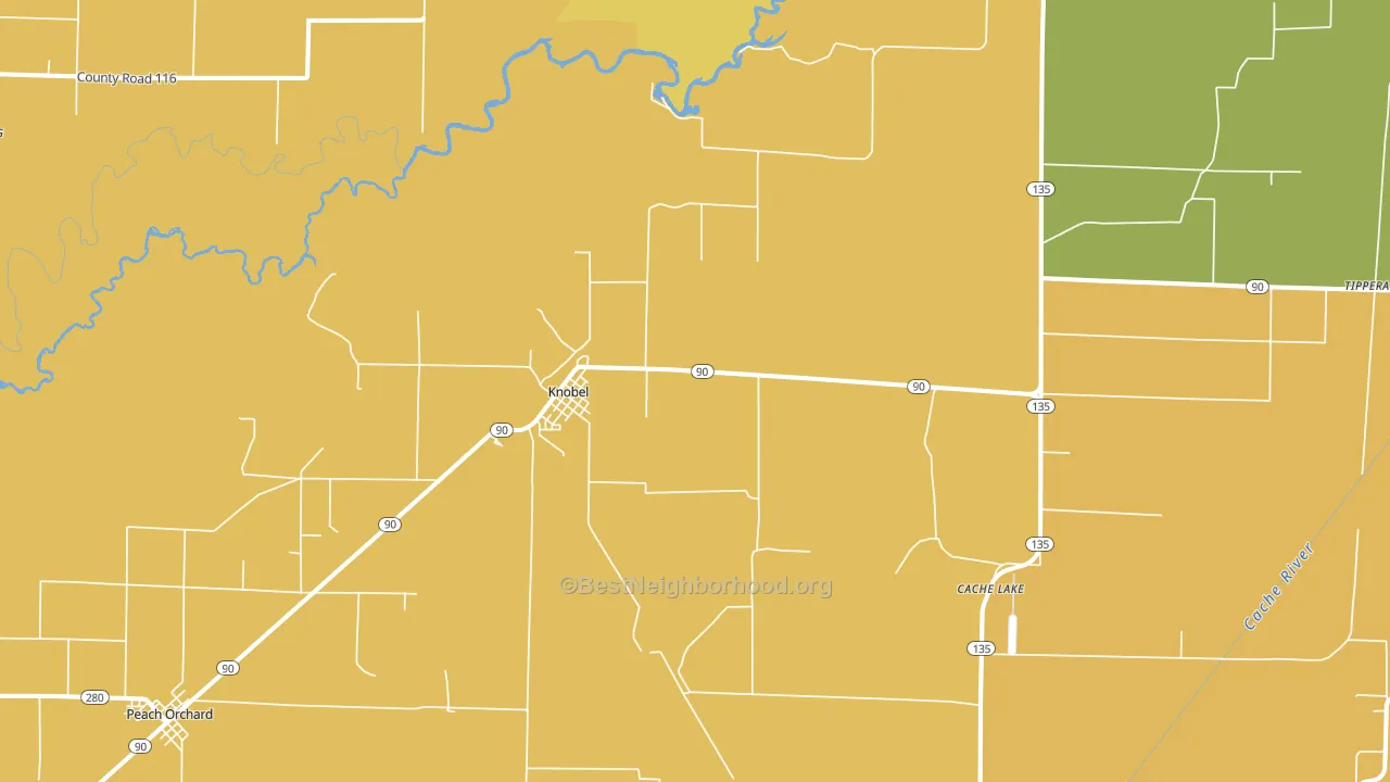 72435, AR block-group voter-turnout map