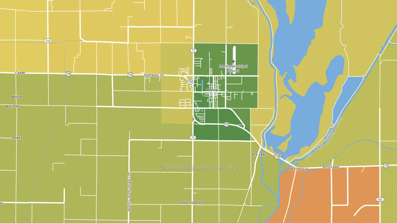 72442, AR block-group voter-turnout map