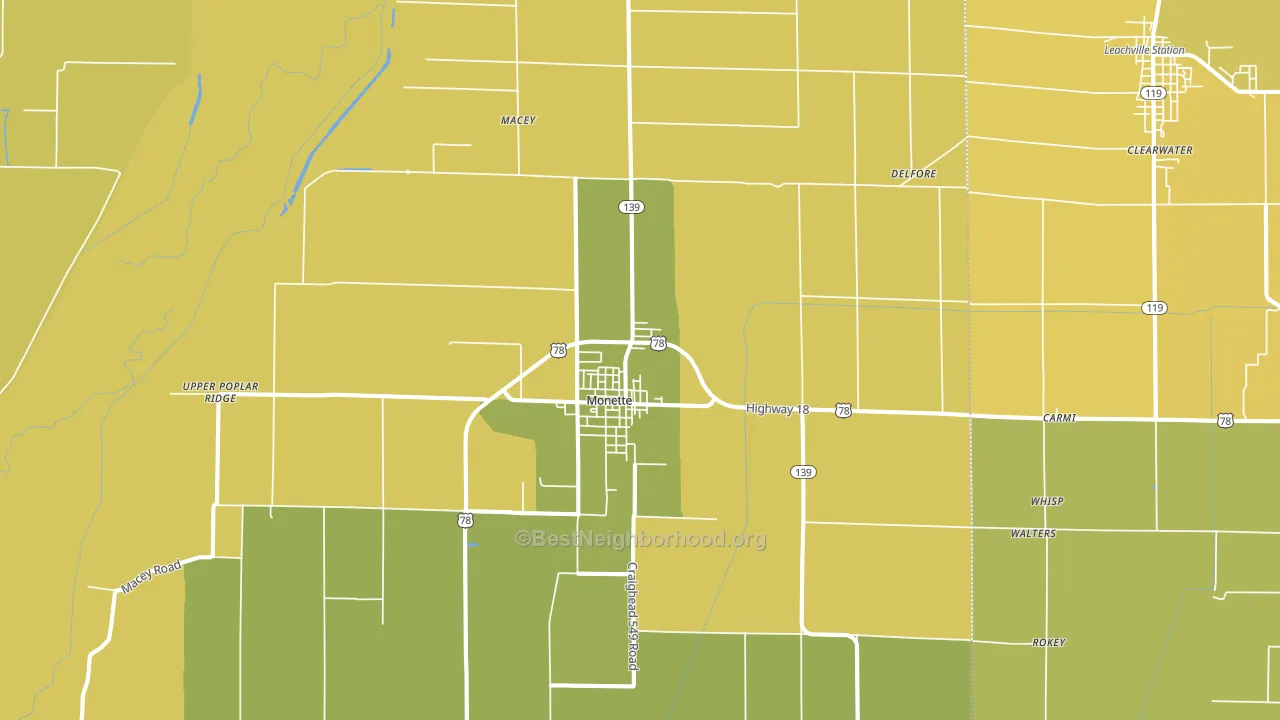 72447, AR block-group voter-turnout map