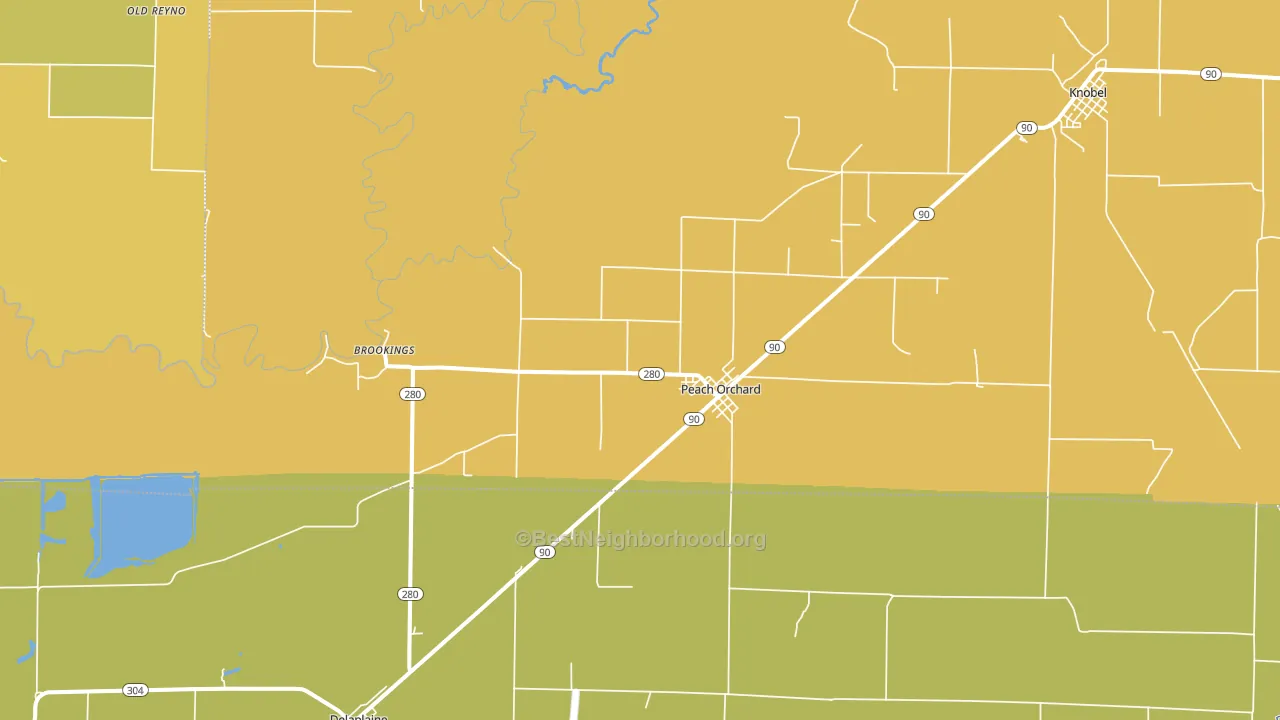 72453, AR block-group voter-turnout map