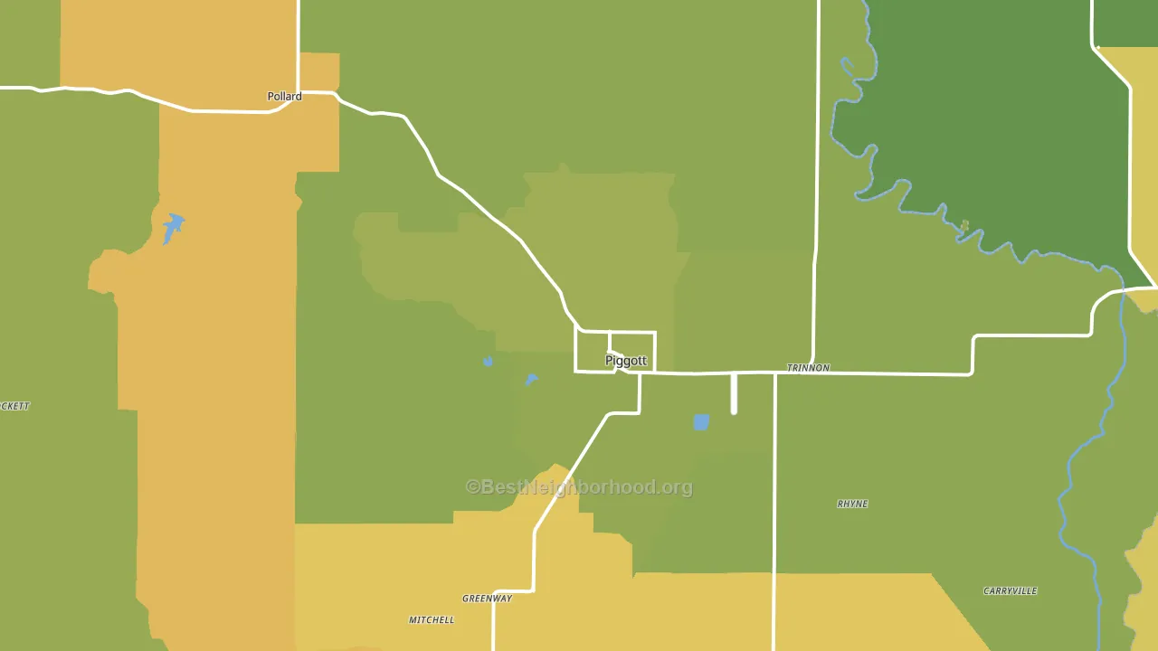 72454, AR block-group voter-turnout map