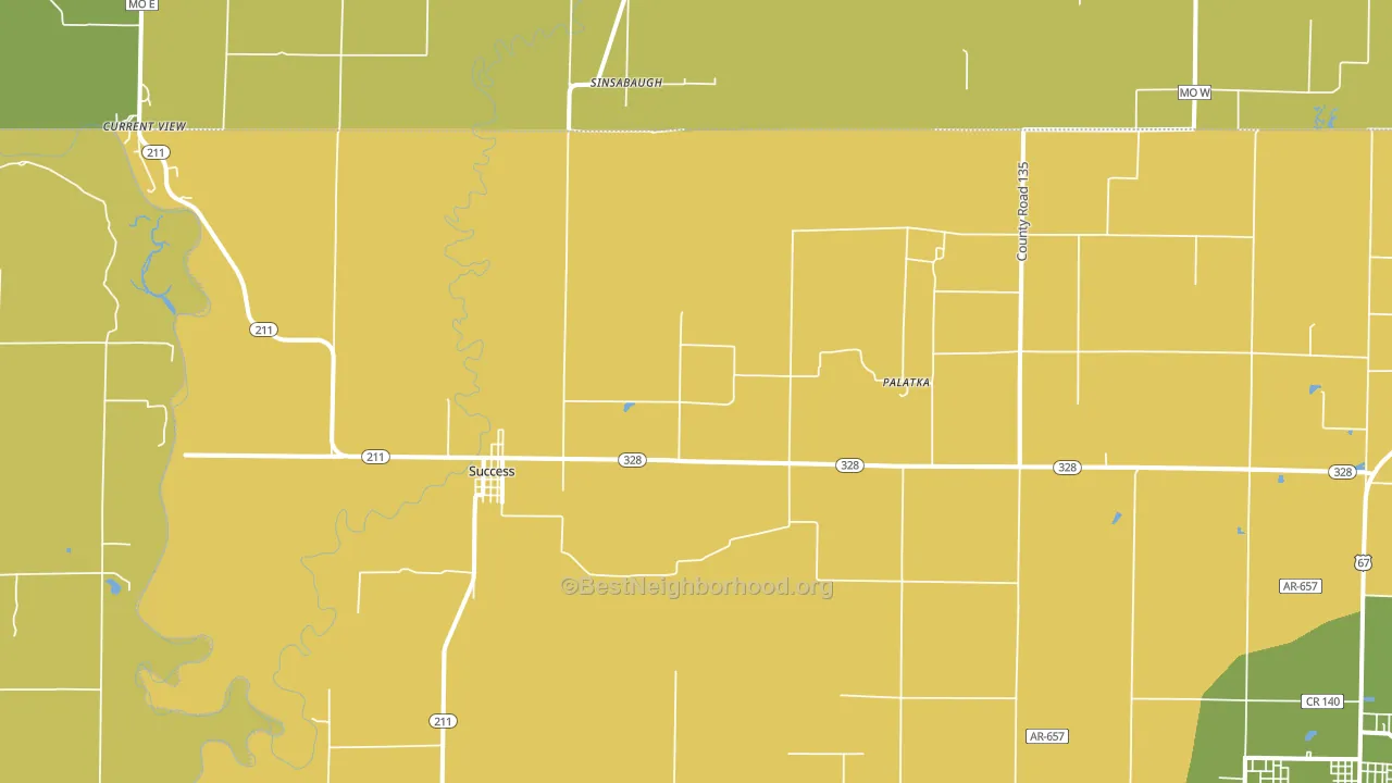 72470, AR block-group voter-turnout map