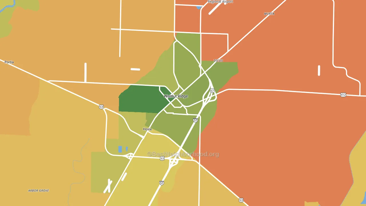 72476, AR block-group voter-turnout map