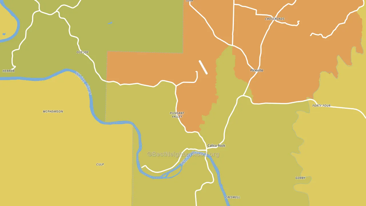 72519, AR block-group voter-turnout map