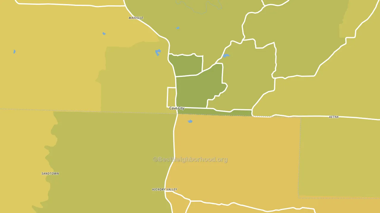72521, AR block-group voter-turnout map