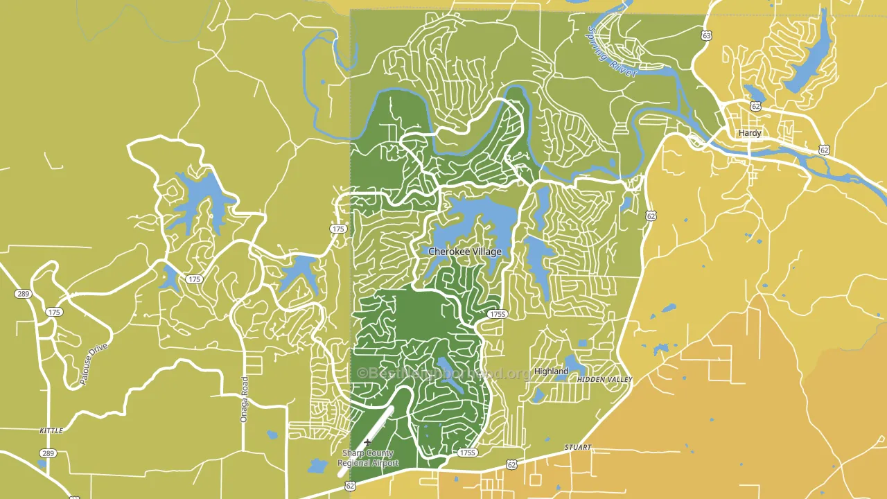 72529, AR block-group voter-turnout map