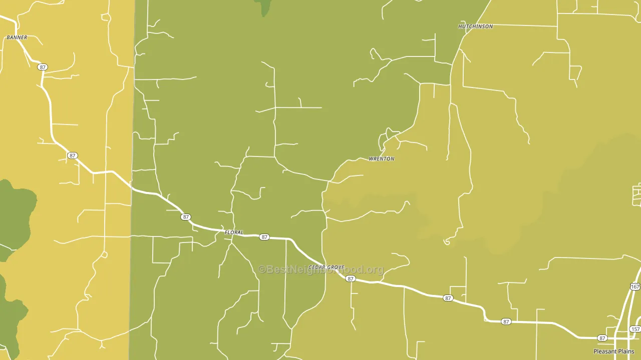 72534, AR block-group voter-turnout map