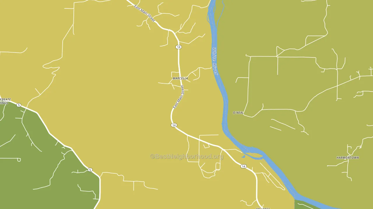 72555, AR block-group voter-turnout map