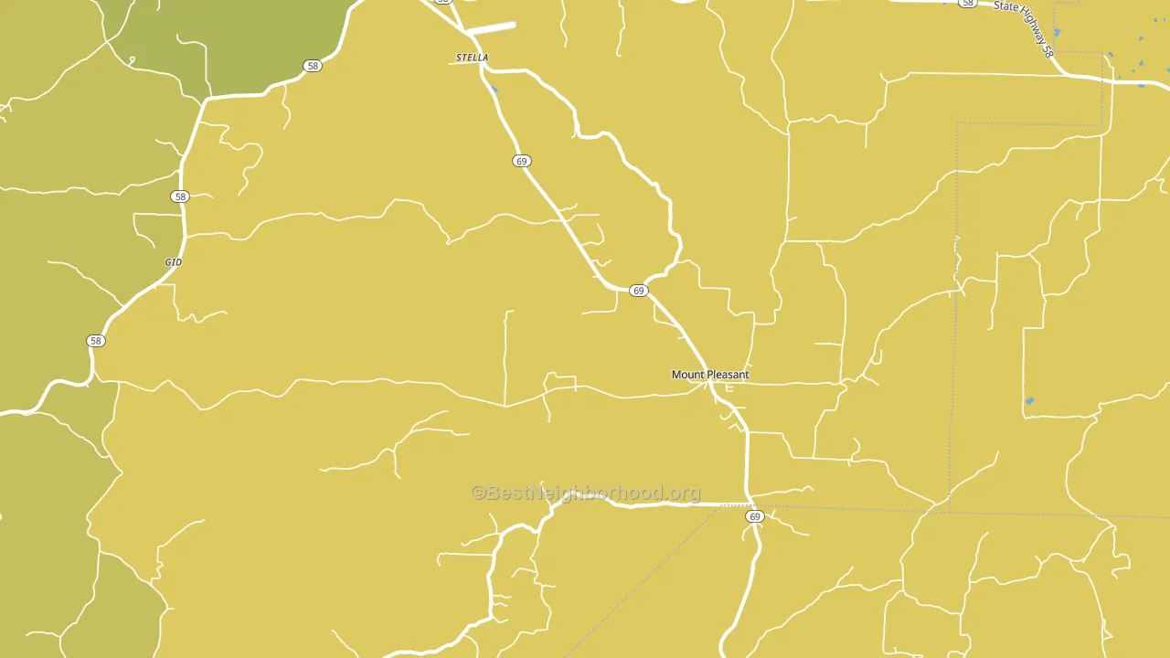 72561, AR block-group voter-turnout map
