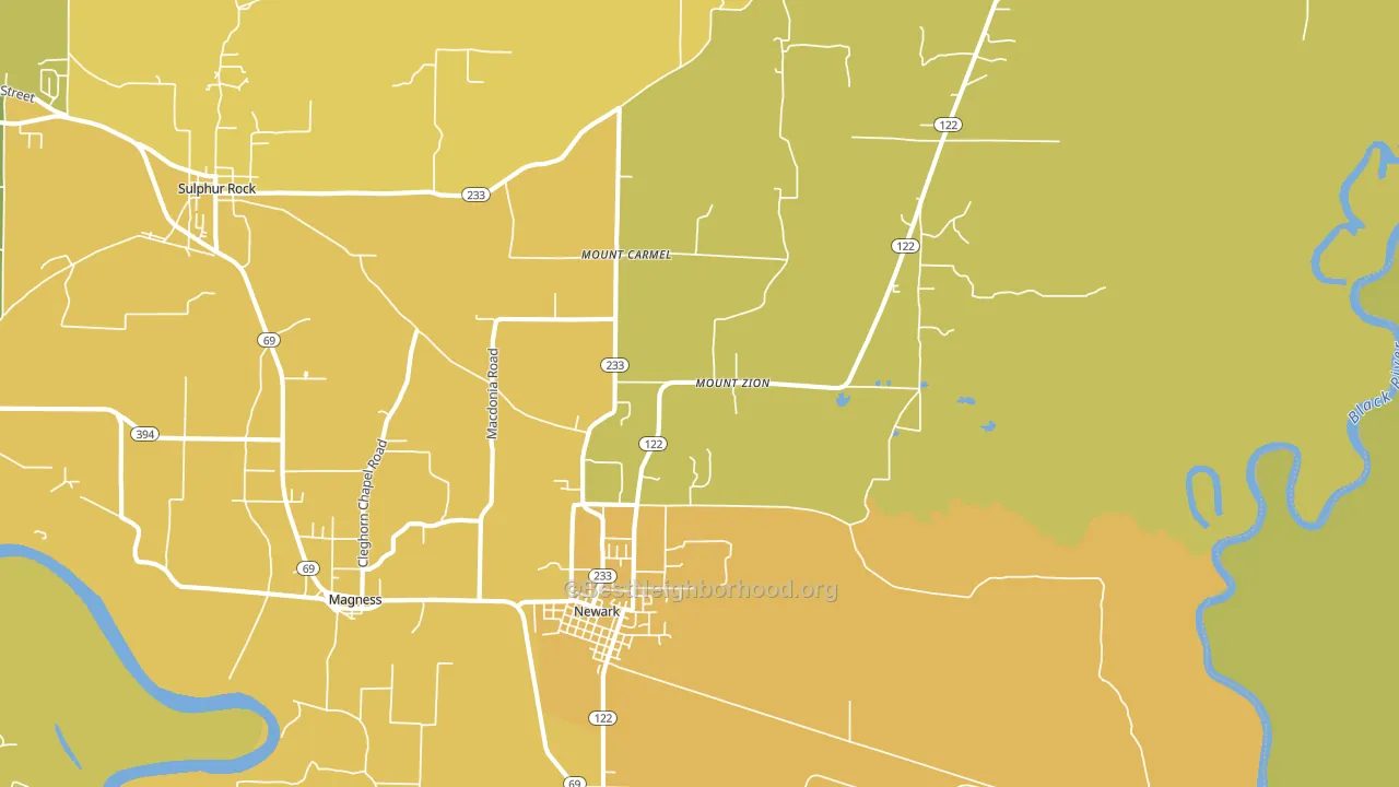 72562, AR block-group voter-turnout map