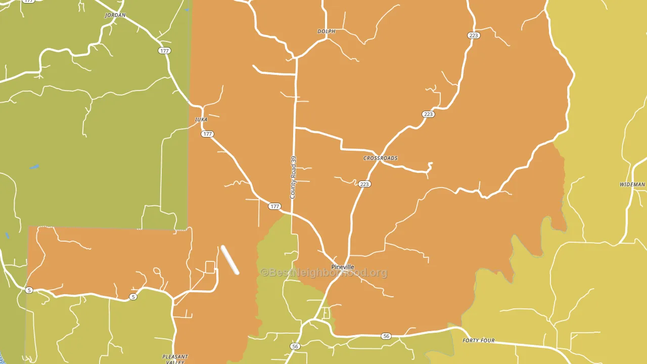 72566, AR block-group voter-turnout map