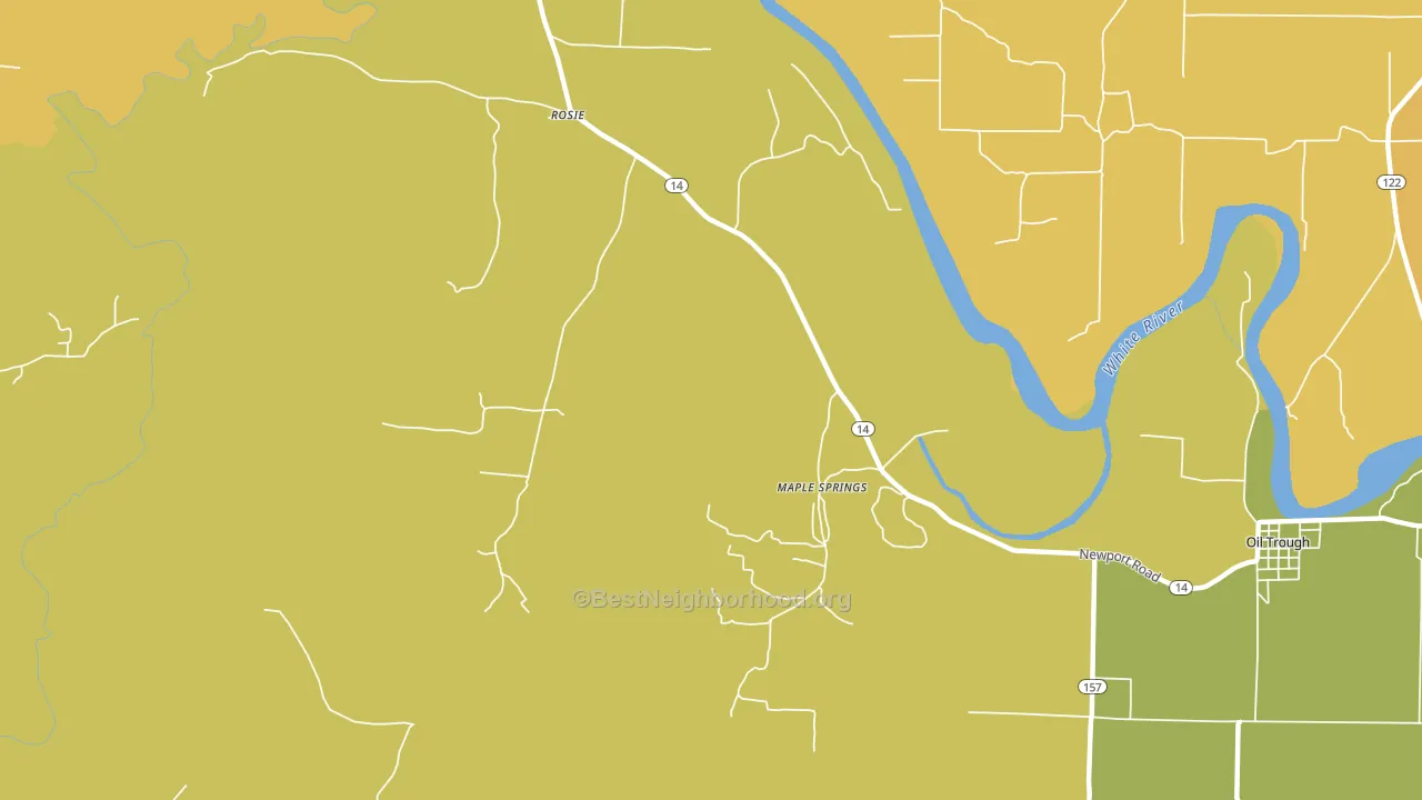 72571, AR block-group voter-turnout map