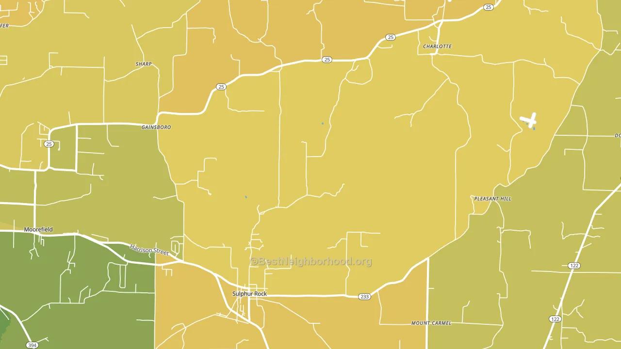 72579, AR block-group voter-turnout map