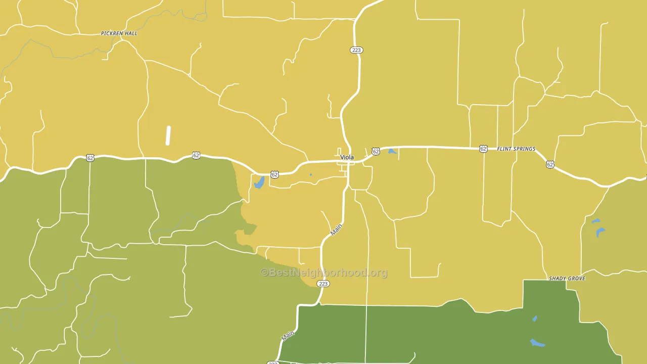 72583, AR block-group voter-turnout map