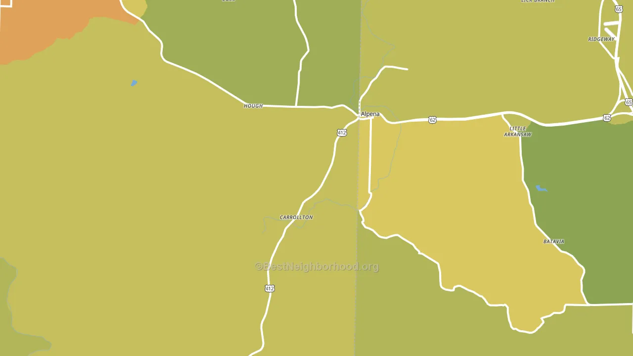 72611, AR block-group voter-turnout map