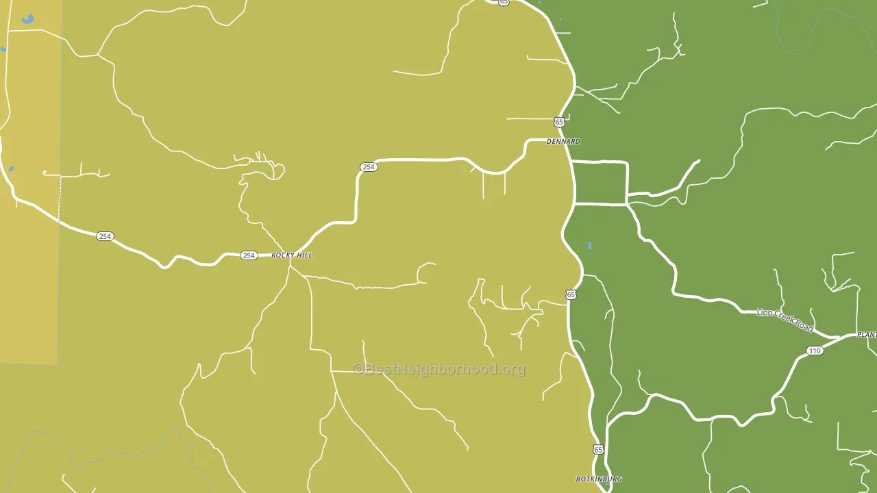 72629, AR block-group voter-turnout map