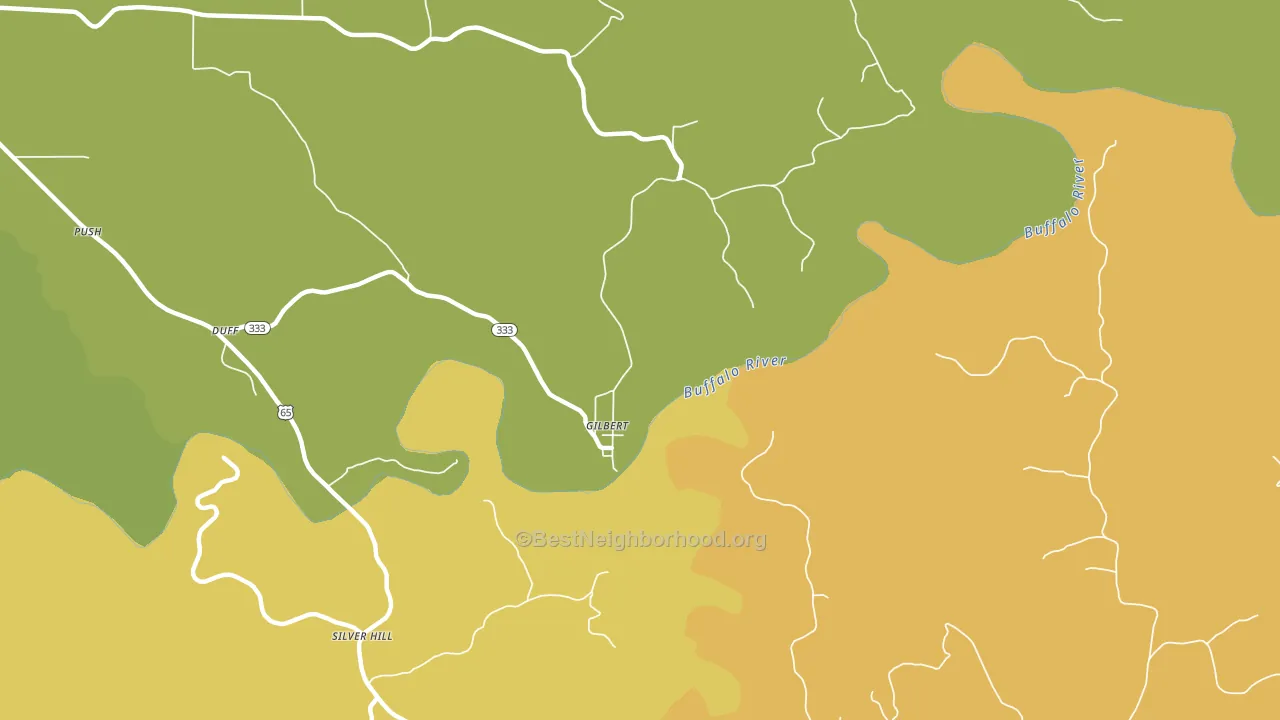 72636, AR block-group voter-turnout map