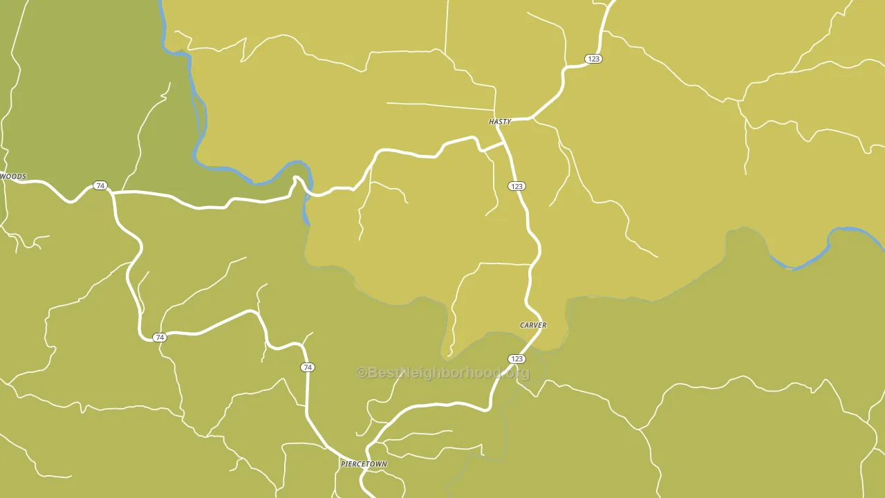 72640, AR block-group voter-turnout map