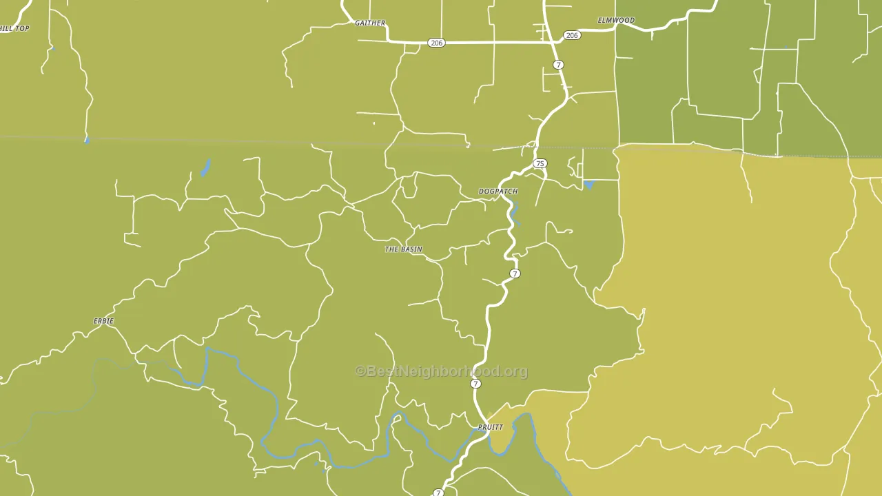 72648, AR block-group voter-turnout map