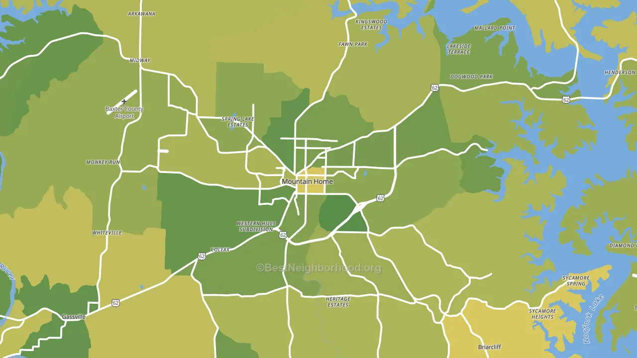 72653, AR block-group voter-turnout map