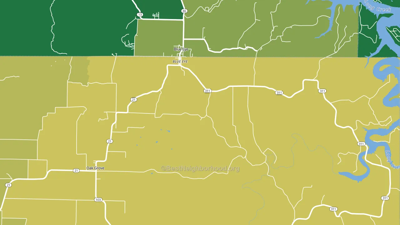 72660, AR block-group voter-turnout map