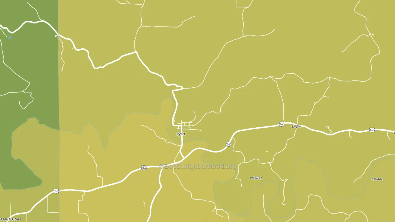 72672, AR block-group voter-turnout map