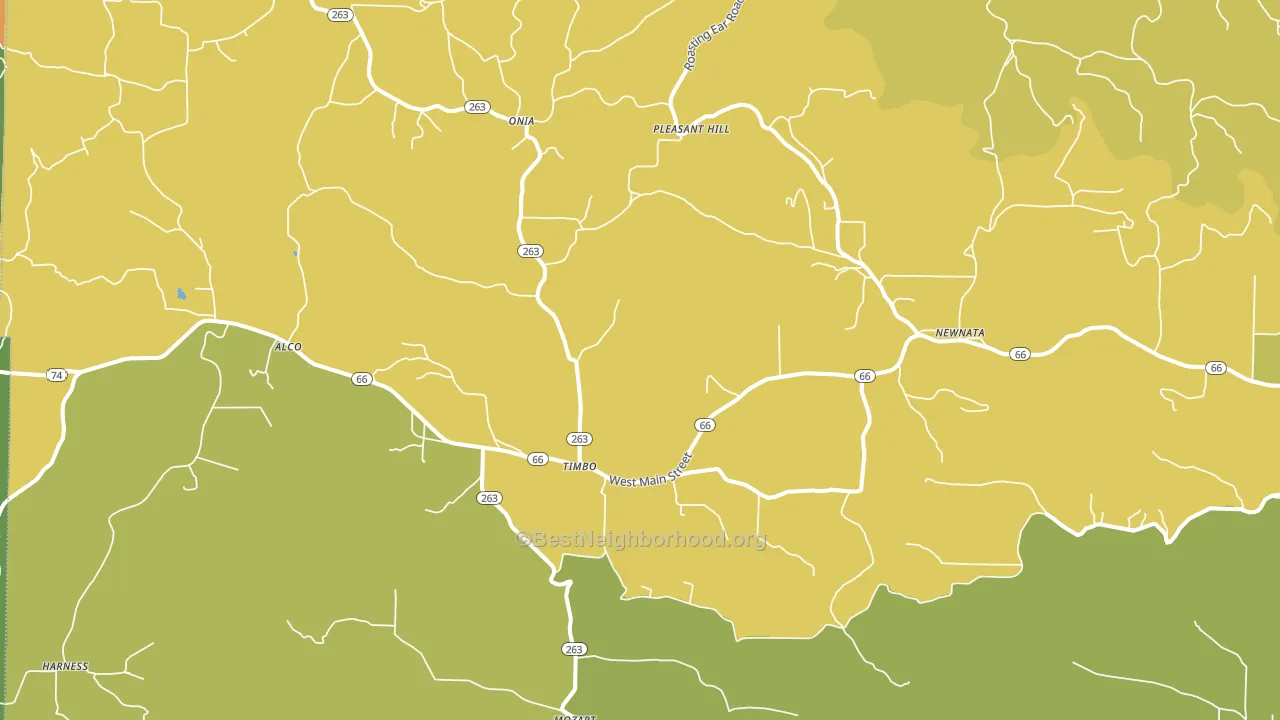 72680, AR block-group voter-turnout map