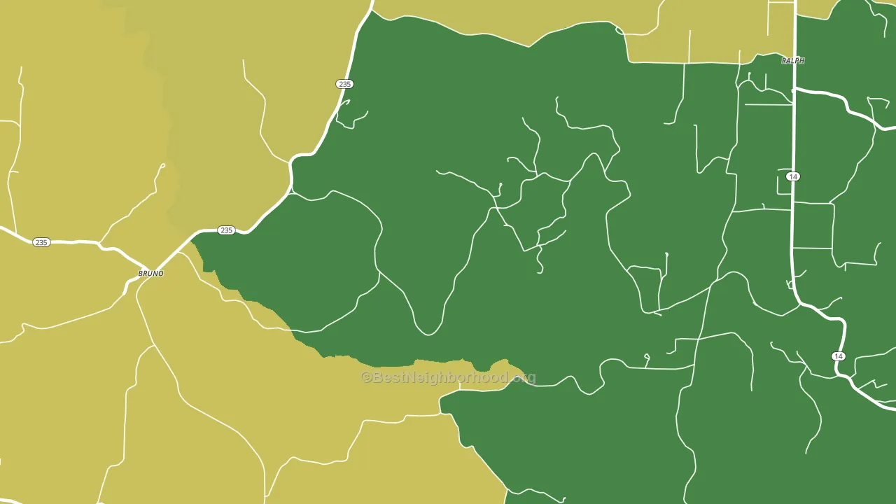 72682, AR block-group voter-turnout map