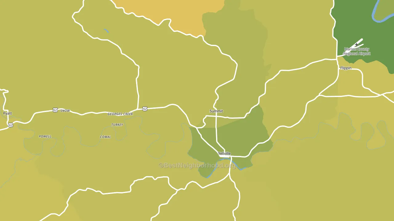 72687, AR block-group voter-turnout map
