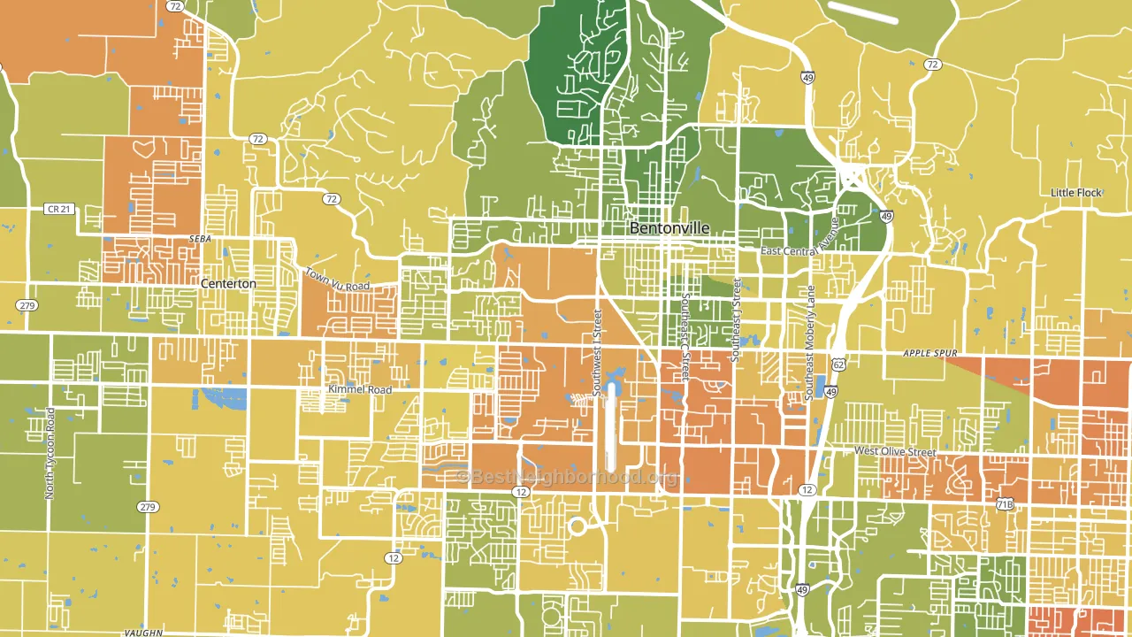 72712, AR block-group voter-turnout map