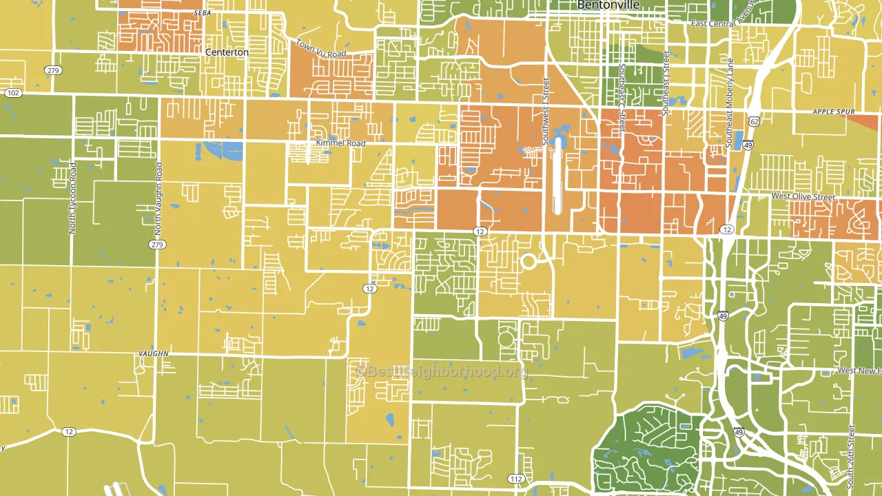 72713, AR block-group voter-turnout map