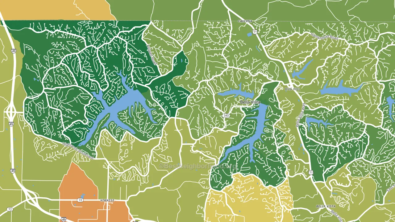 72715, AR block-group voter-turnout map