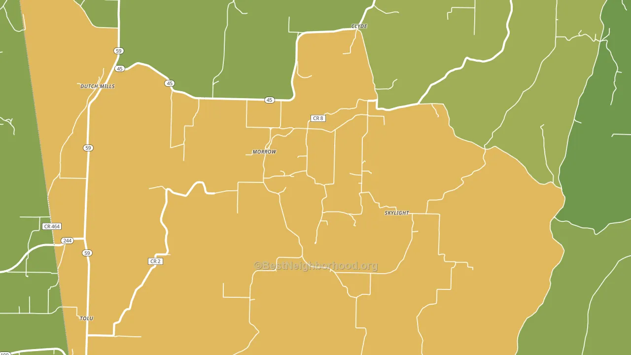 72717, AR block-group voter-turnout map