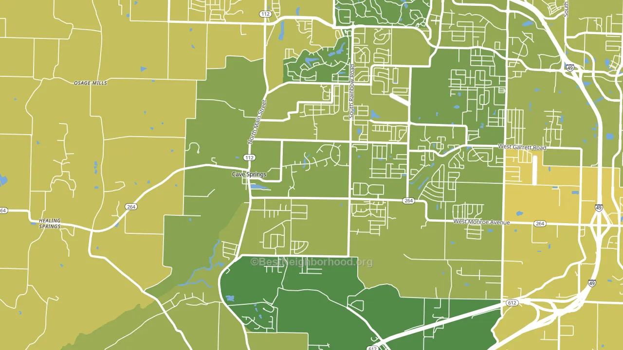 72718, AR block-group voter-turnout map