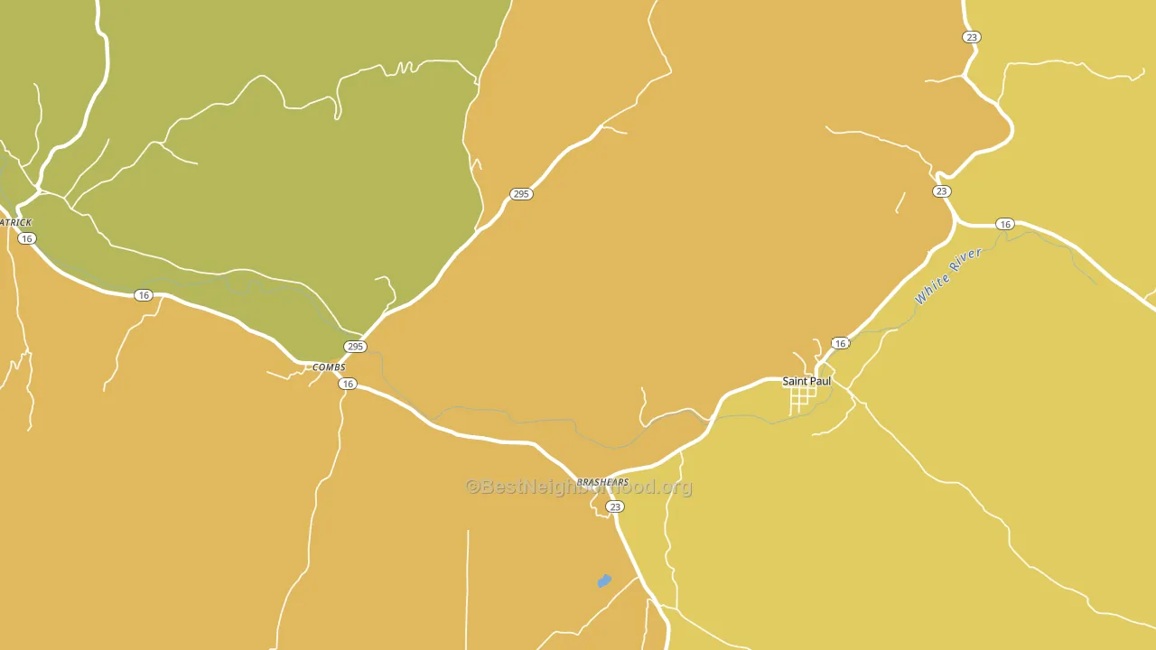72721, AR block-group voter-turnout map