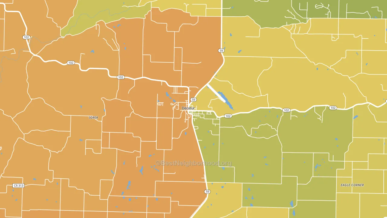 72722, AR block-group voter-turnout map