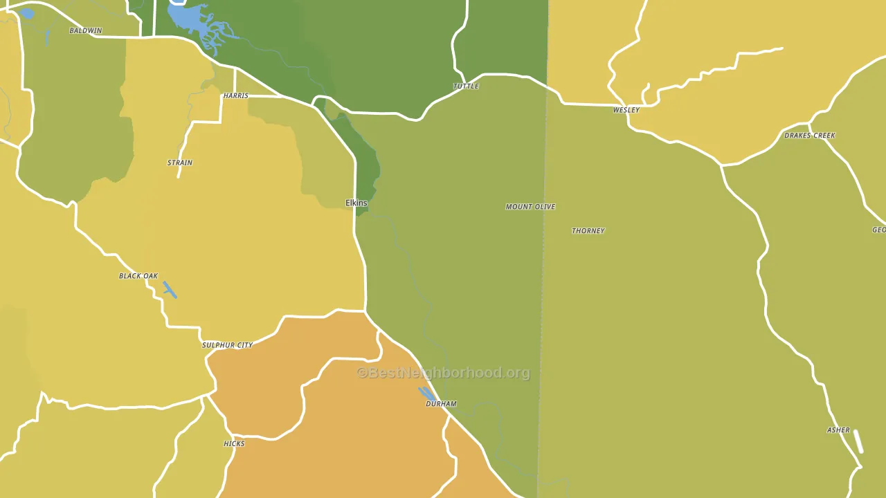 72727, AR block-group voter-turnout map