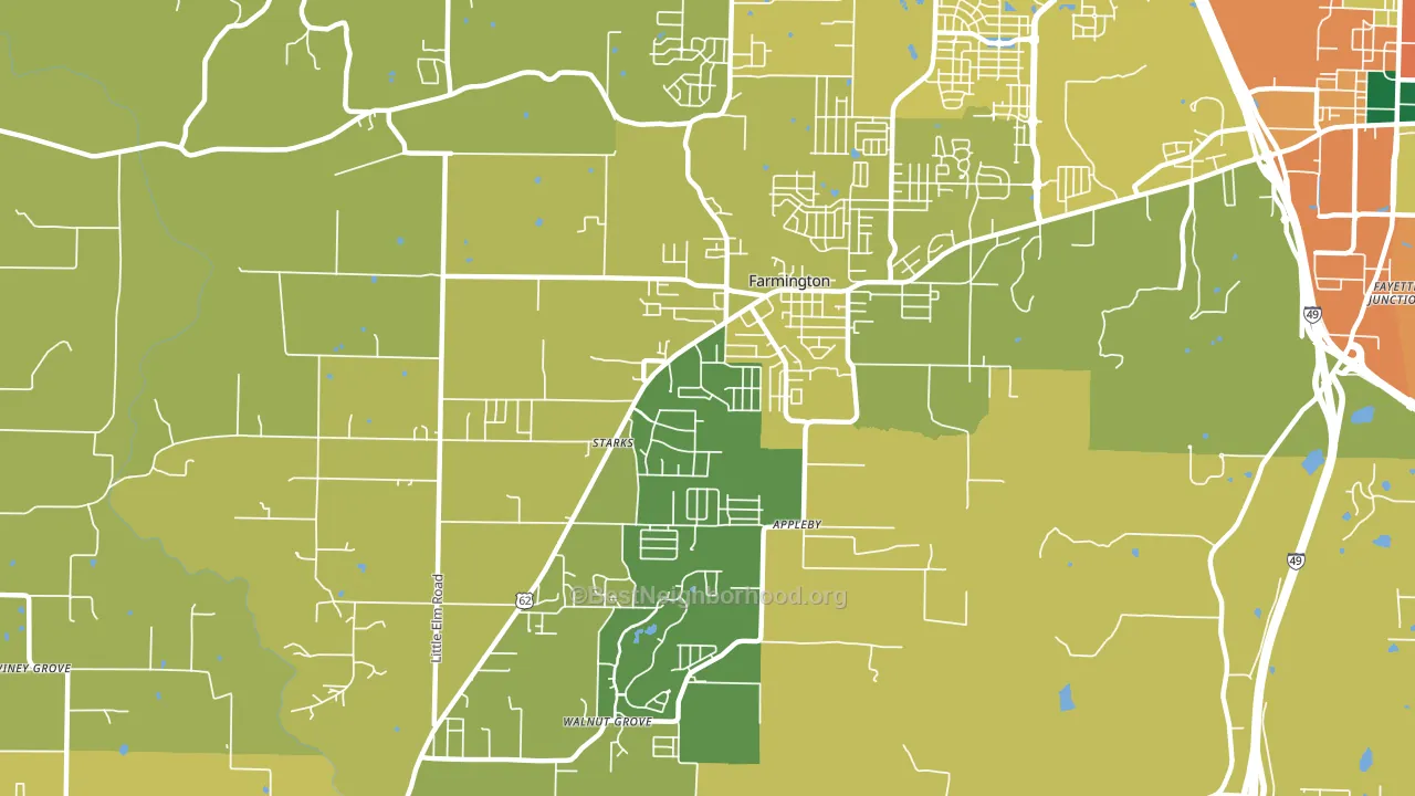 72730, AR block-group voter-turnout map