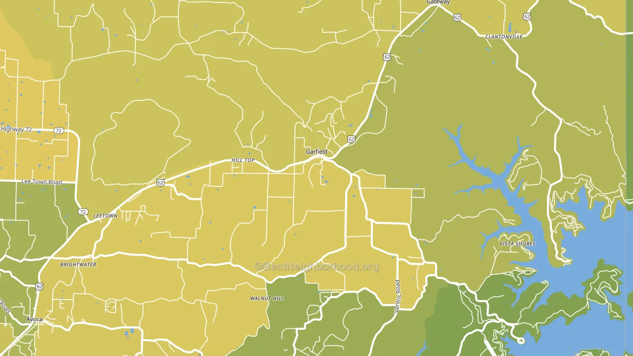 72732, AR block-group voter-turnout map