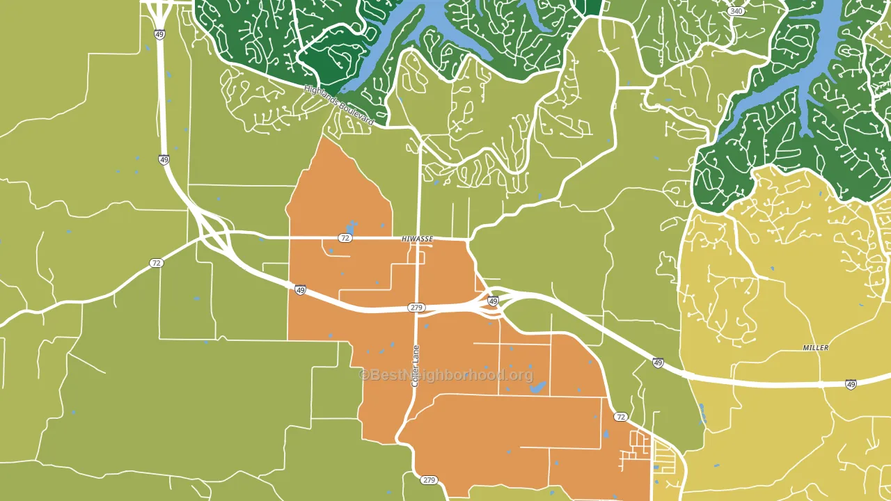 72739, AR block-group voter-turnout map