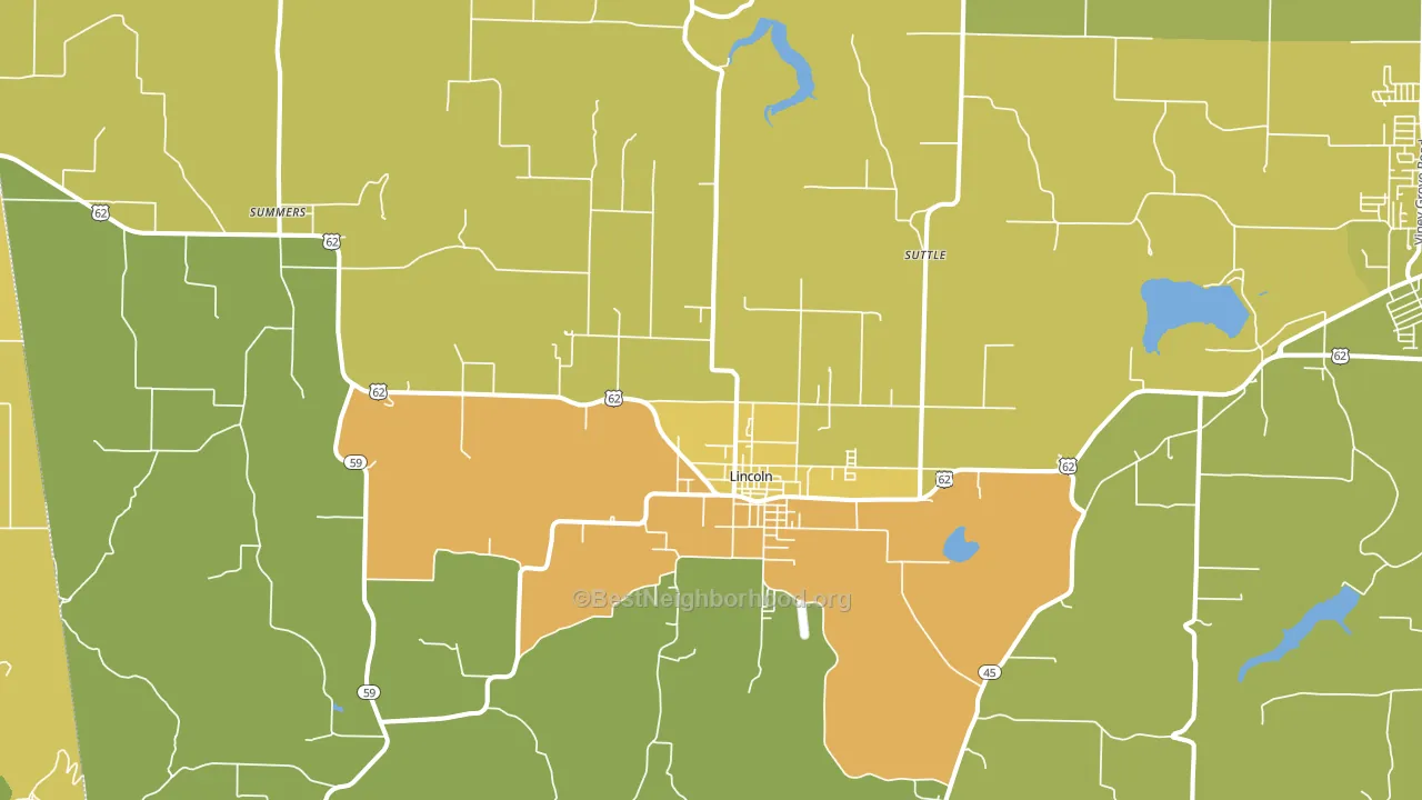 72744, AR block-group voter-turnout map
