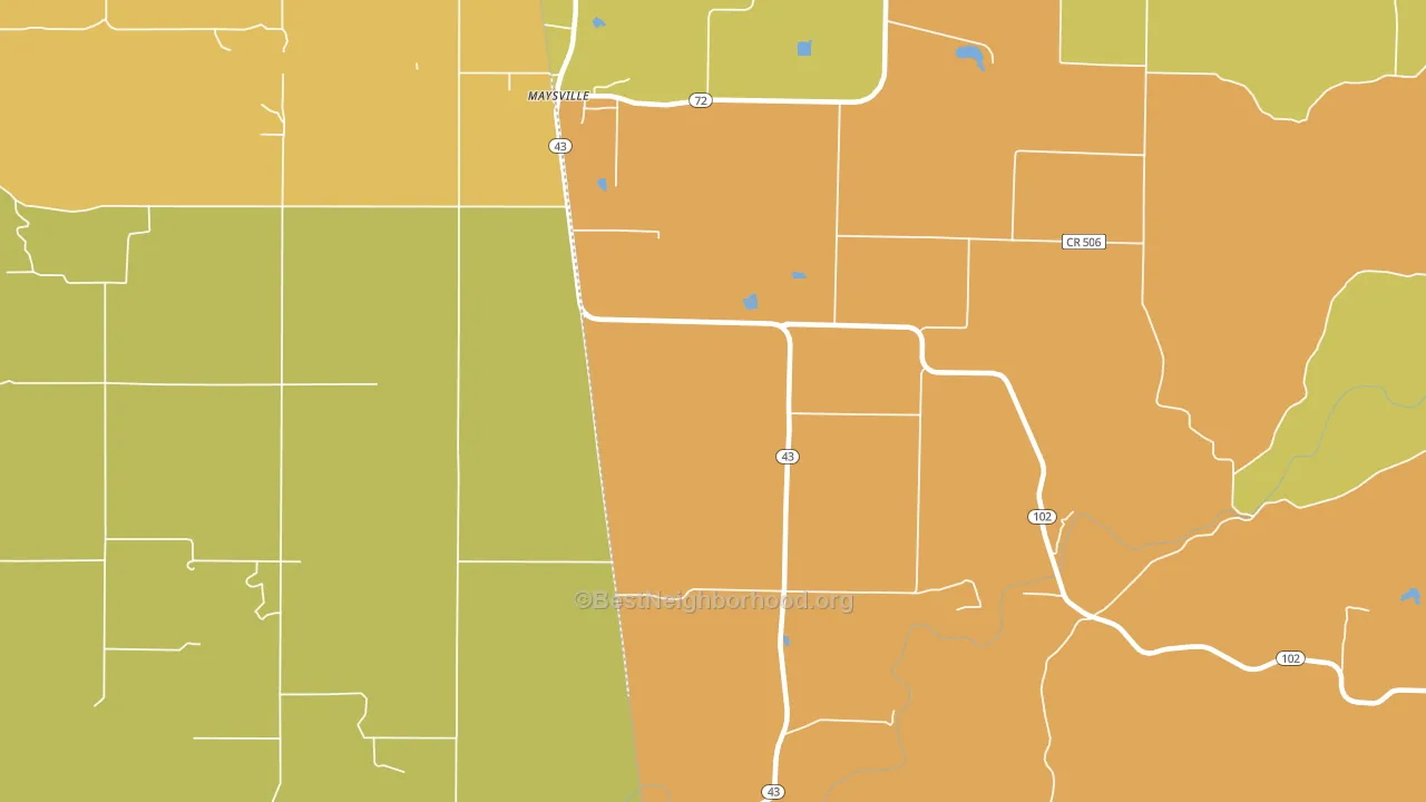 72747, AR block-group voter-turnout map